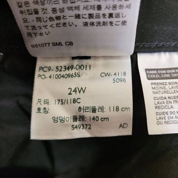 Levi's 501 High Rise Wedgie Skinny Button Fly Jeans Black Distressed Plus 24W - Picture 8 of 14